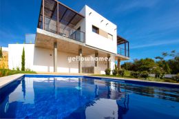 Contemporary semi-detached property with pool...